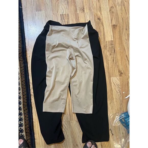 Spanx cropped wide leg power mesh black pants M - Picture 5 of 5